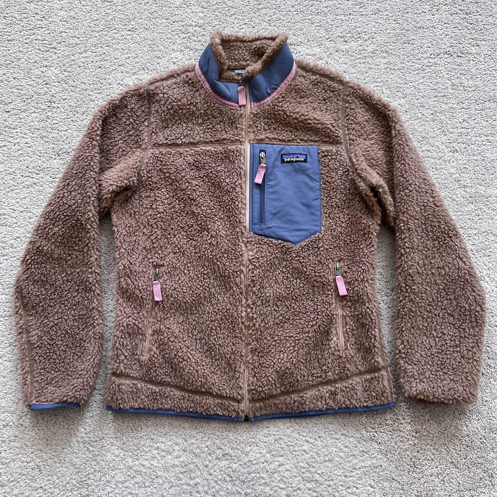 Patagonia Classic Retro-X Pampas Tan Fleece Zip Jacket Womens M Brown Outdoor - Picture 1 of 14